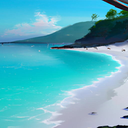 תמונה של חוף בתולי בקוסמוי עם חול לבן ומים צלולים
